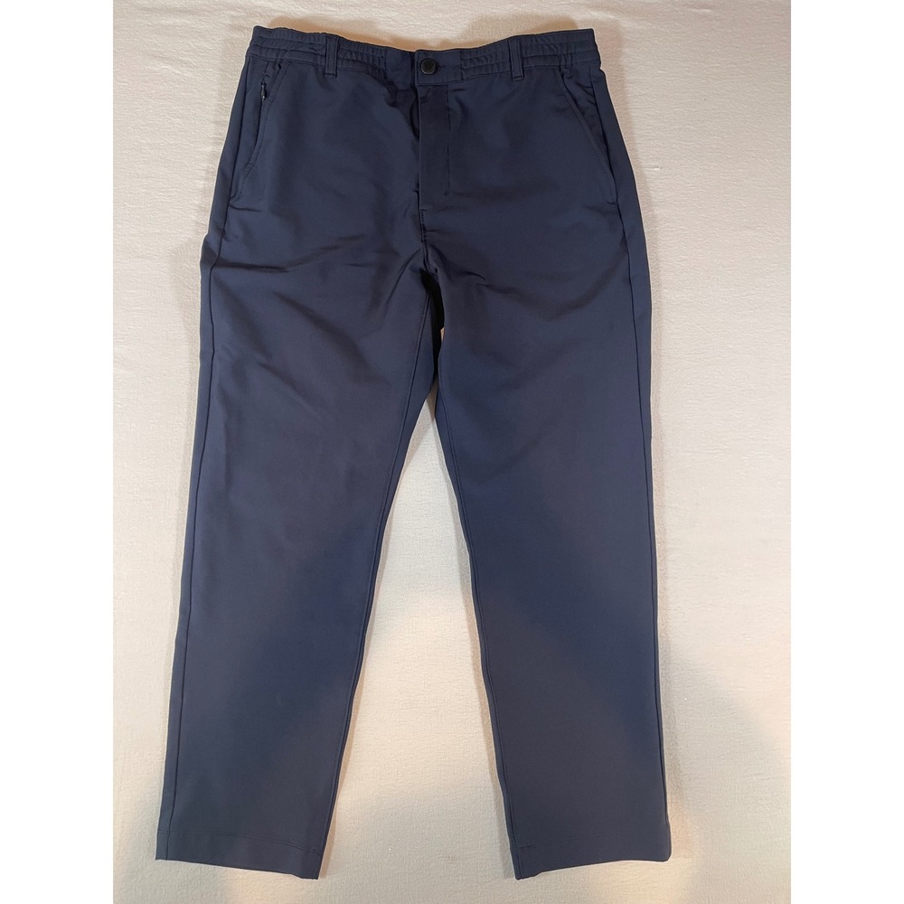 Marc New York Mens Performance Tech Pants Navy Blue Stretch 34/29 Travel Chino